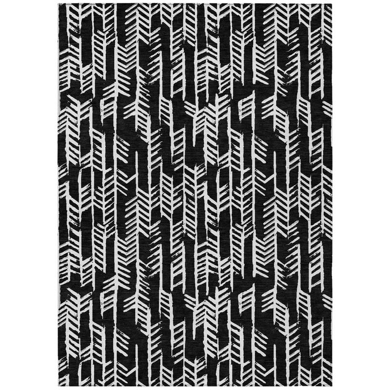 HomeRoots Tribal Transitional Rectangle Outdoor Rug