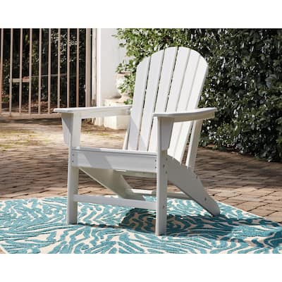 Signature Design by Ashley Sundown Treasure White Outdoor Poly All Weather Adirondack Chair