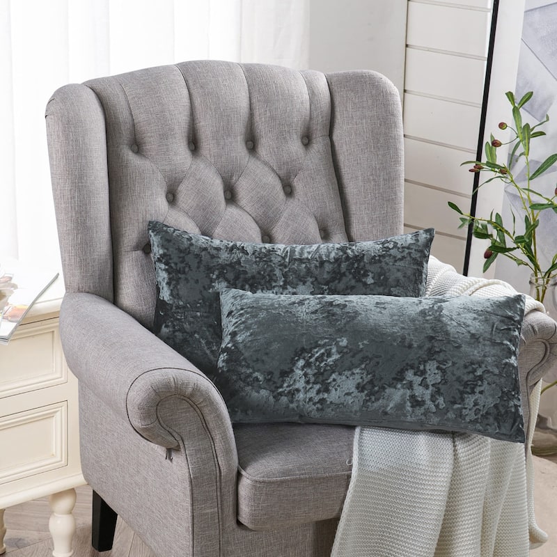 Rancho Crushed Velvet Throw Pillow Cover Set, NO INSERT