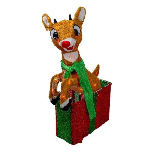 Shop 24 Pre Lit Rudolph The Red Nosed Reindeer Gift Box Christmas