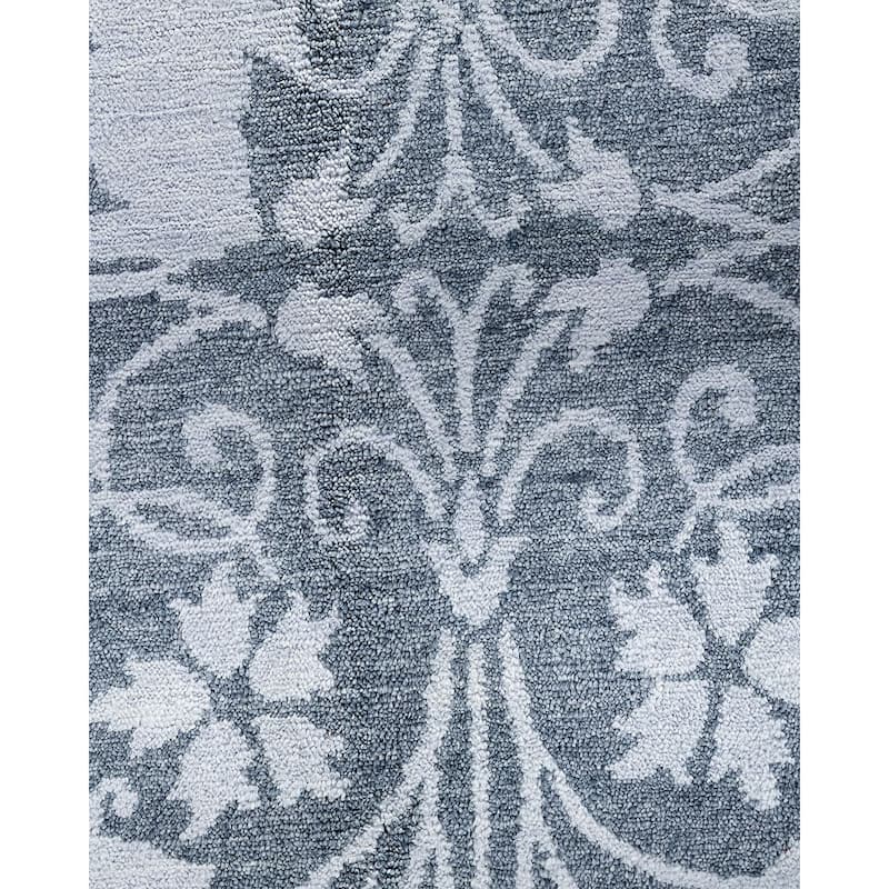 Modern One-of-a-Kind Hand-Knotted Area Rug - Ivory, 9' 3" x 12' 2" - 9' 3" x 12' 2"