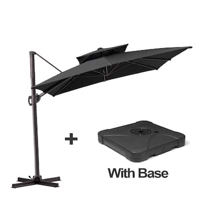 Pellebant Outdoor Patio Cantilever Umbrella with Base