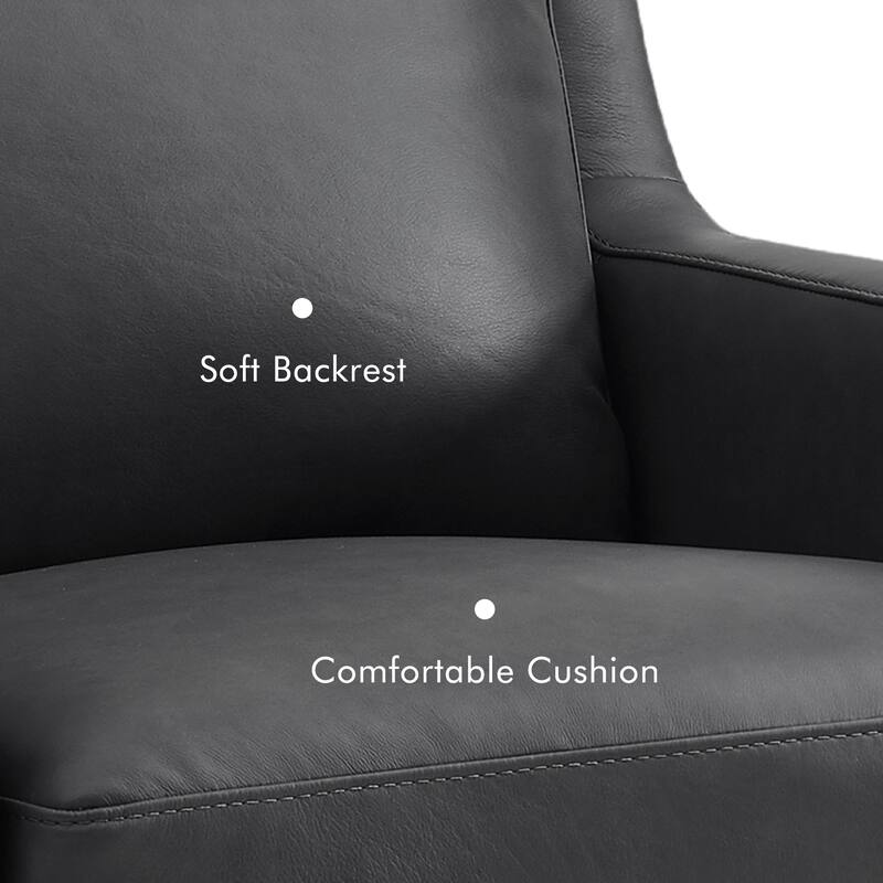 Genuine Leather Recliner Sofa 33" Triple-Motor Power Zero-Wall Reclining Couch with USB&USB-C Port