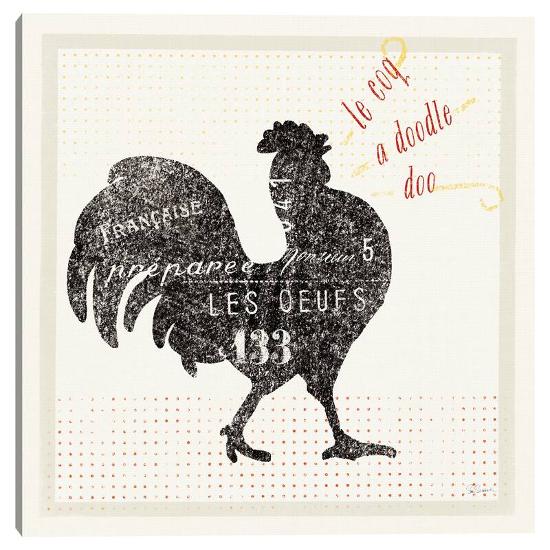 French Rooster I by Sue Schlabach Canvas Art Print
