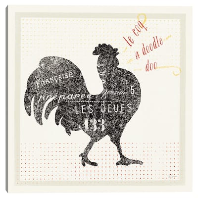 French Rooster I by Sue Schlabach Canvas Art Print