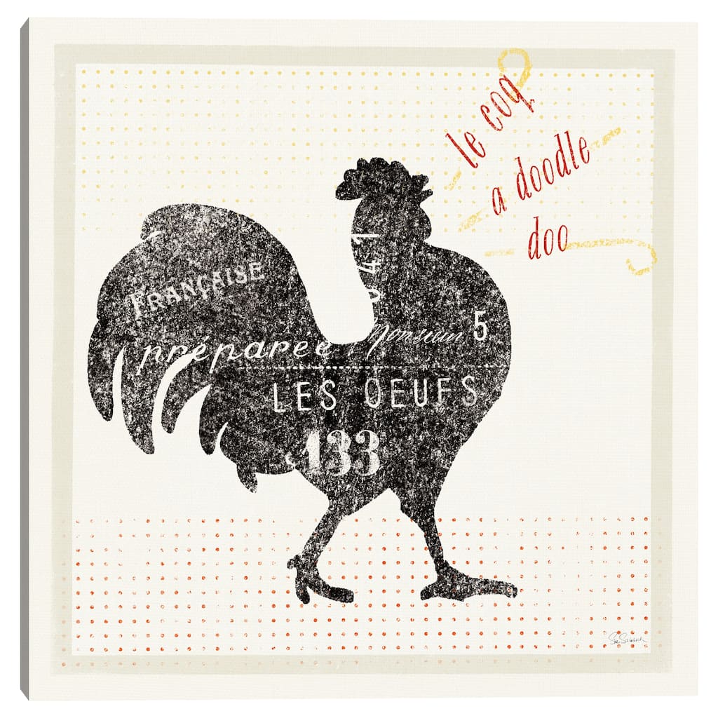 French Rooster I by Sue Schlabach Canvas Art Print