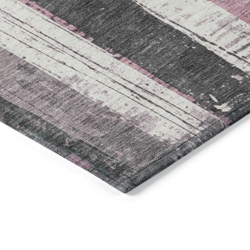 HomeRoots Striped Transitional Rectangle Outdoor Rug