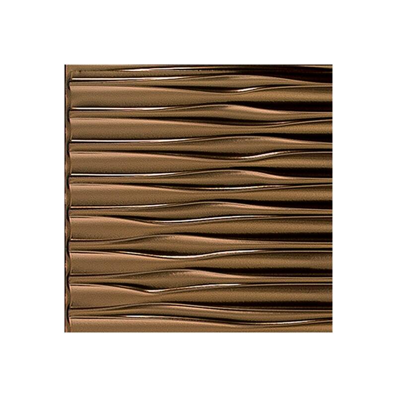 FASÄDE Dunes Horizontal 4-foot x 8-foot PVC Wall Panel in Oil Rubbed Bronze