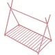 preview thumbnail 12 of 32, Twin Size Metal House Bed with Triangle Structure, Low Platform for Kids