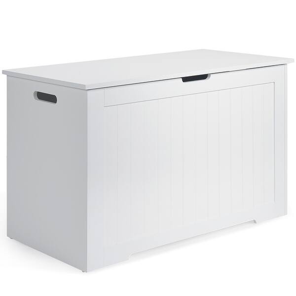 slide 2 of 26, Costway Wooden Toy Box Kids Storage Chest Bench W/ Flip-Top Lid &
