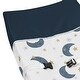 preview thumbnail 4 of 4, Moon and Star Collection Boy or Girl Changing Pad Cover - Navy Blue and Gold Watercolor Celestial Sky