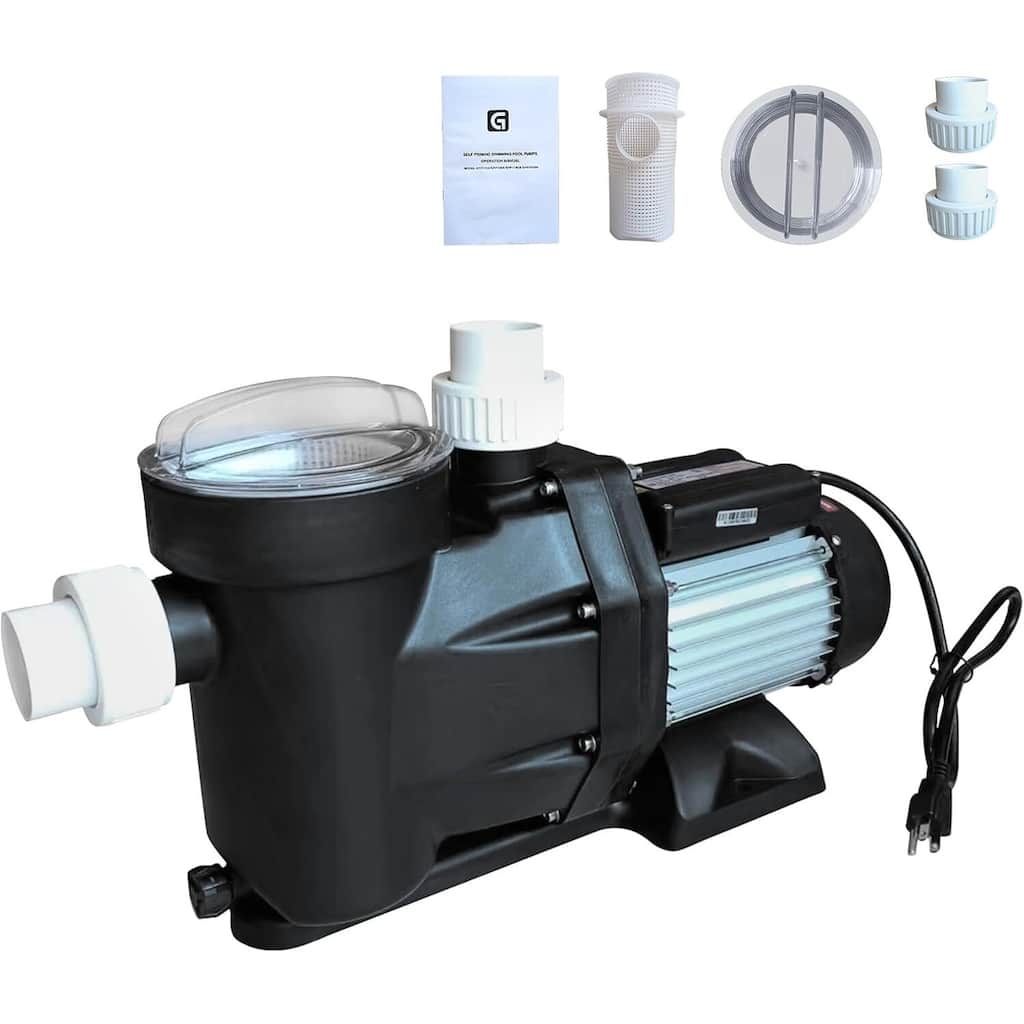 1.5HP Pool Pump, 110V Single Speed ​​Pump with Connectors, Strainer Basket (1.5HP, 110V)