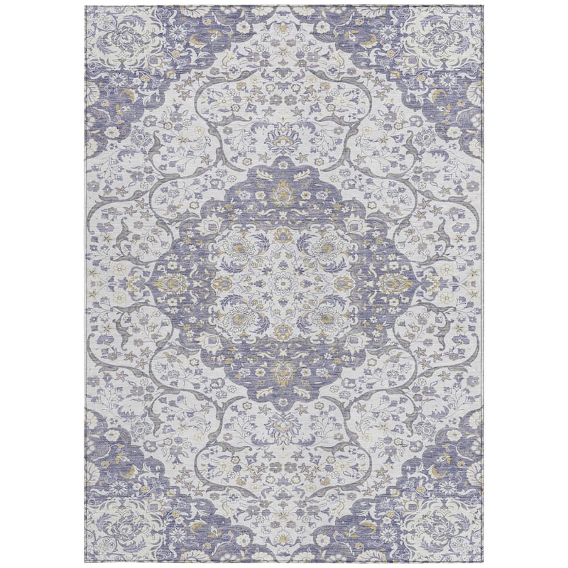 HomeRoots Medallion Traditional Rectangle Outdoor Rug