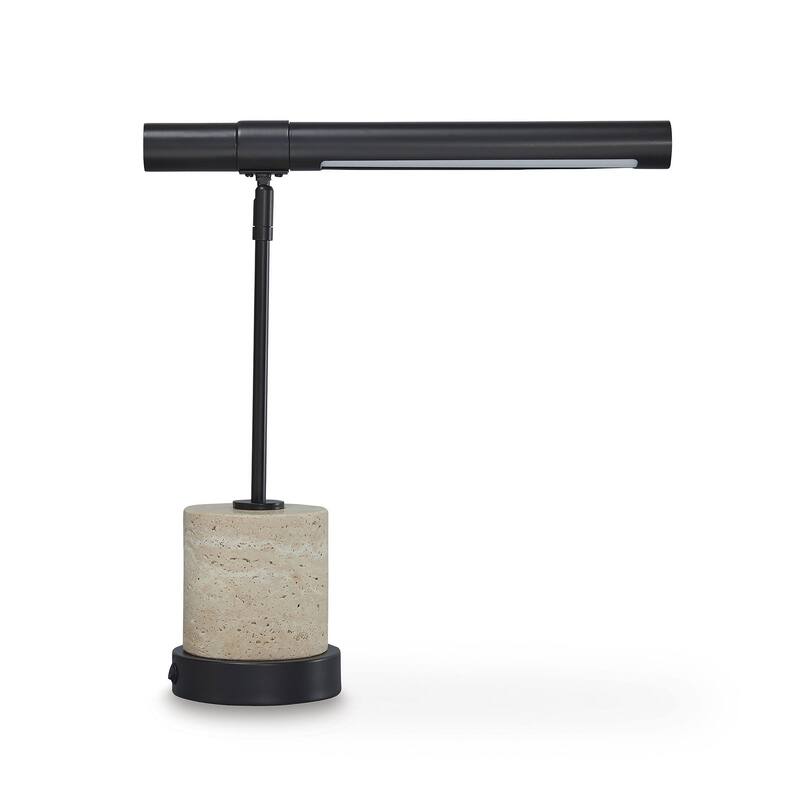 Signature Design by Ashley Vinmour Brown/Beige Desk Lamp - 15.63" W x 5.25" D x 17" H