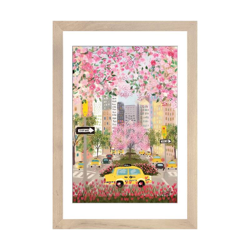 iCanvas "Park Avenue" by Joy Laforme - Natural - 24x16x1