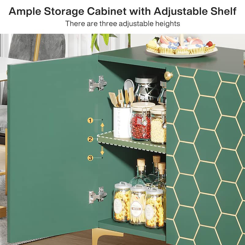 31.5'' Modern Accent Storage Cabinet for Living Room Kitchen (Set of 2 )