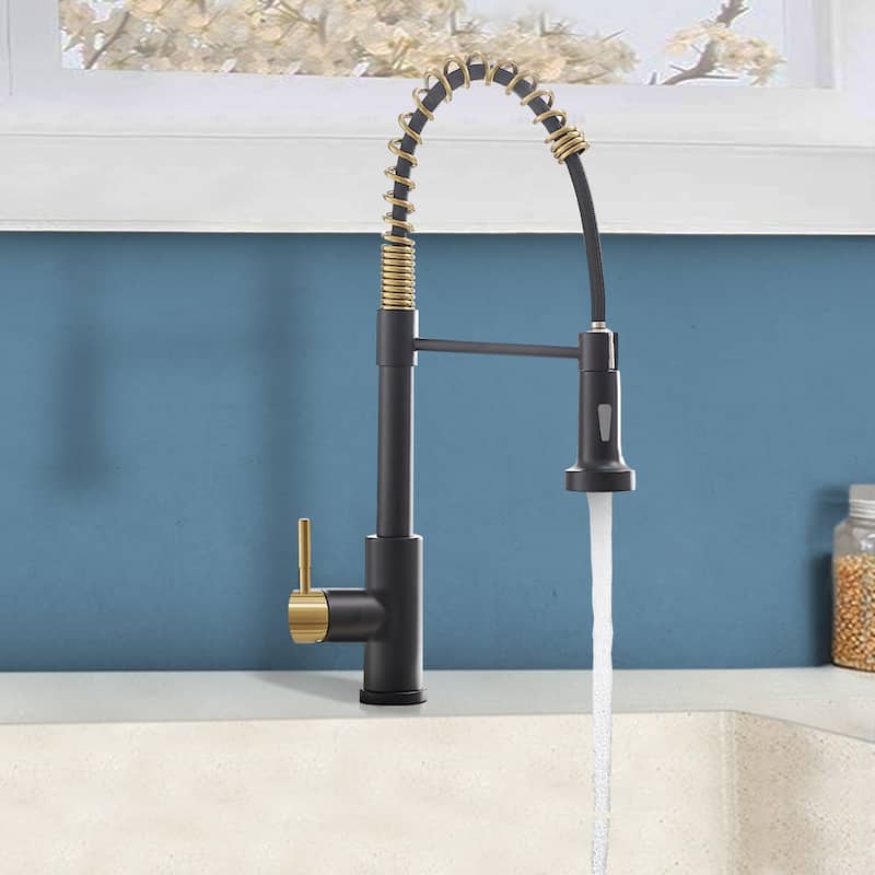 Single Hole Single Handle Pull Down Kitchen Faucet with Sprayer