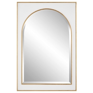 Uttermost Crisanta Gloss White Arch Mirror - 25 W X 37.5 H X 2 D (in)