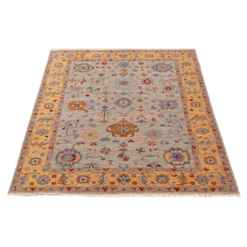 ECARPETGALLERY Hand-knotted Jamshidpour Light Blue Wool Rug - 5'0 x 7'2