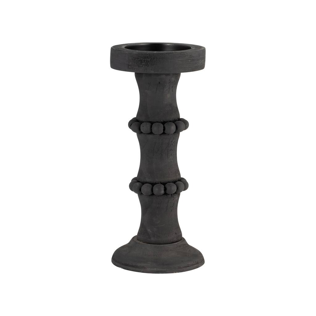 Sagebrook Home Artisanal Wood Pillar Candle Holders