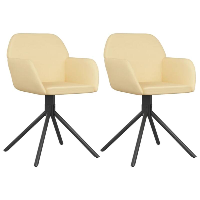 vidaXL Swivel Dining Chairs 2 Pcs Accent Chair for Kitchen Living Room Velvet - 21.3" x 23" x 31.3"