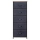 preview thumbnail 25 of 45, Crestlive Products Household 5-Drawer Vertical Dresser Storage Chest Dark Blue - 5-drawer