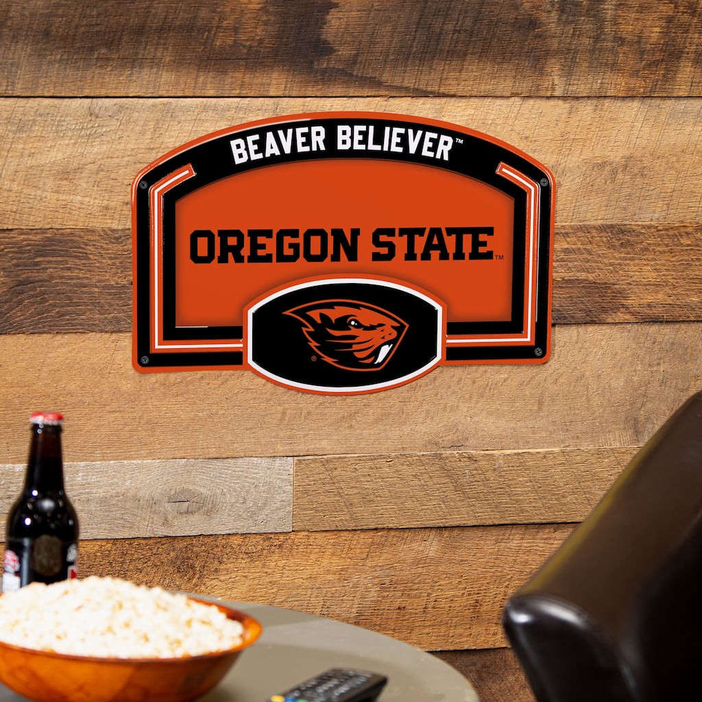 Oregon State University Embossed Steel Wall Sign, 11" x 17"