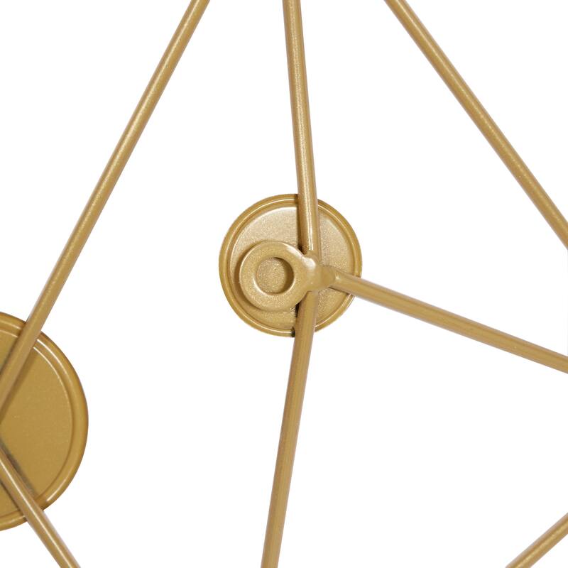 Gold Iron Contemporary Wall Decor 28 x 68 x 3 - 68 x 3 x 28