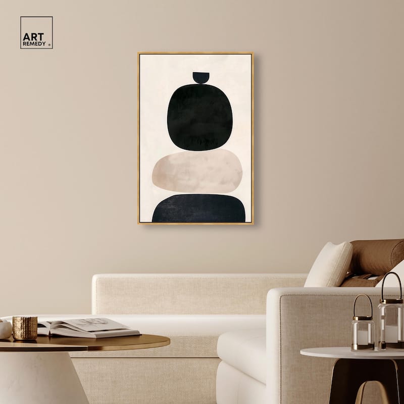 Pebble Pillars III Canvas by Art Remedy