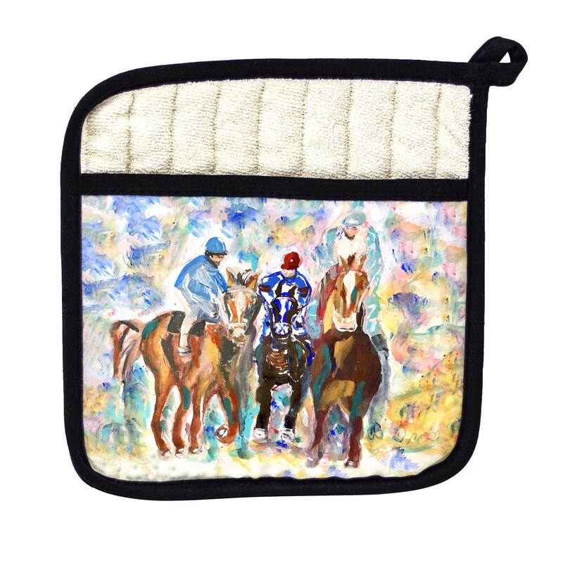 Three Racing II Pot Holder - 9x9