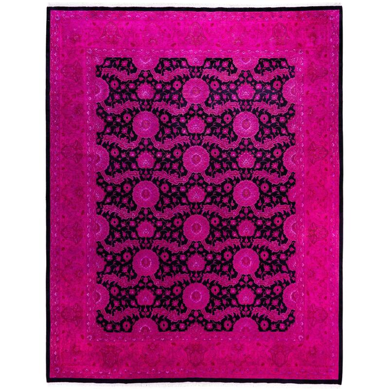 Overdyed One-of-a-Kind Hand-Knotted Area Rug - Pink - 8' 2" x 10' 4"