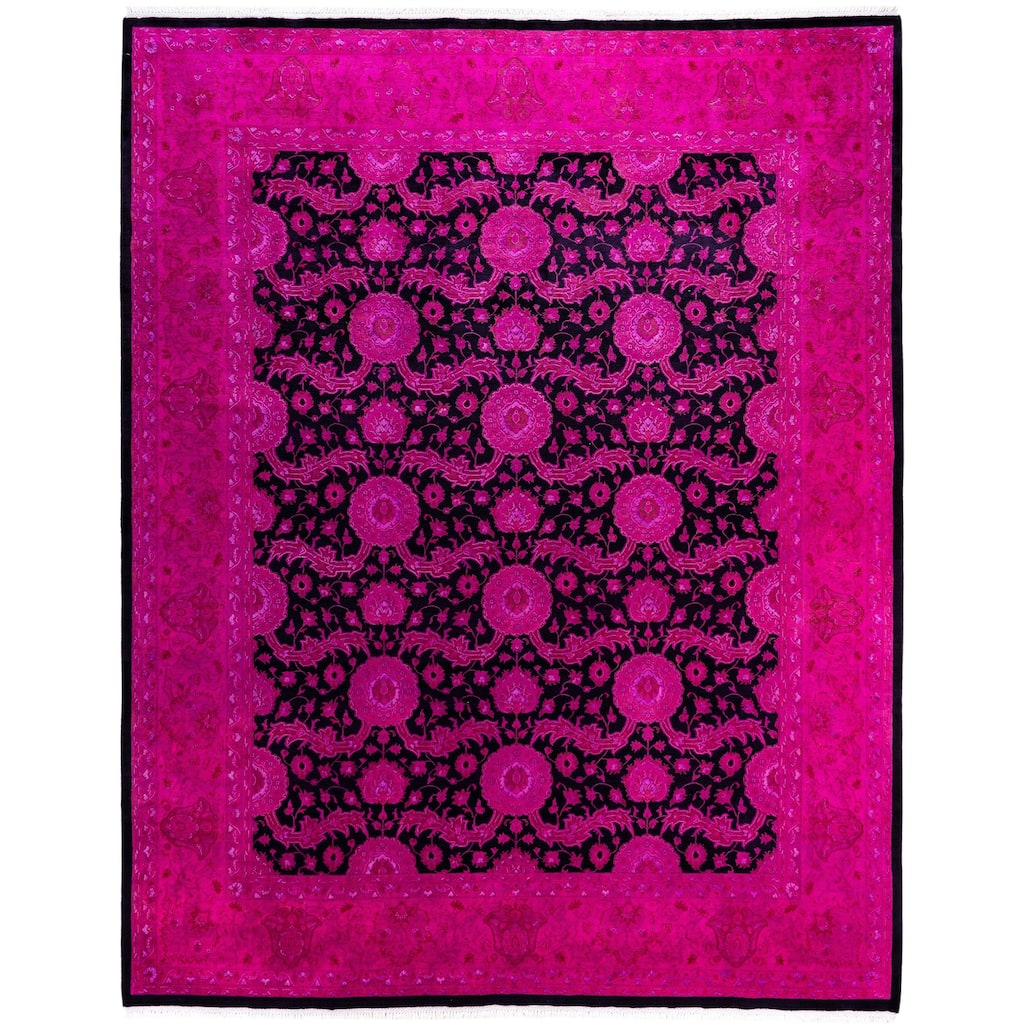 Overdyed One-of-a-Kind Hand-Knotted Area Rug - Pink - 8' 2" x 10' 4"