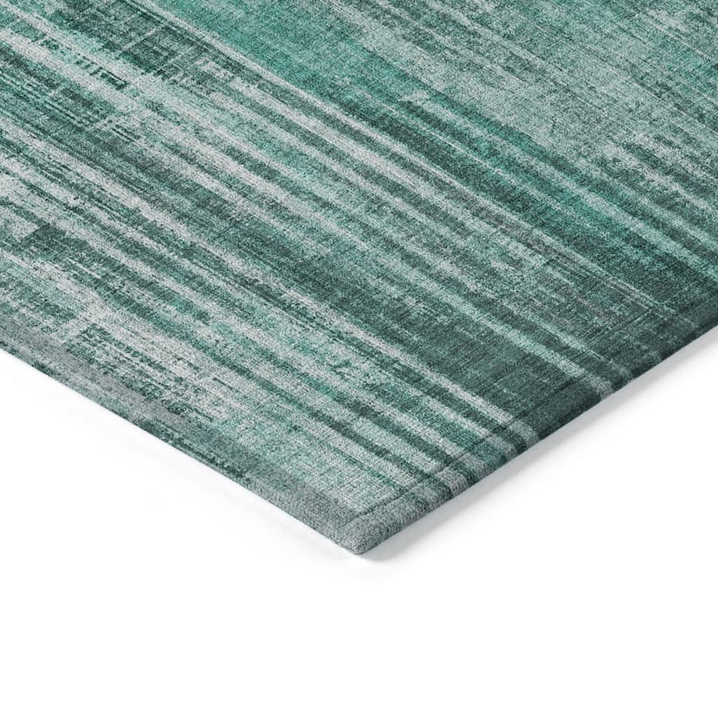 HomeRoots Striped Transitional Rectangle Outdoor Rug