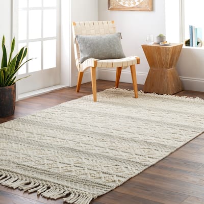 Livabliss Kiriath Handmade Bohemian Stripe Wool Blend Area Rug