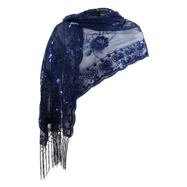 navy evening shawl