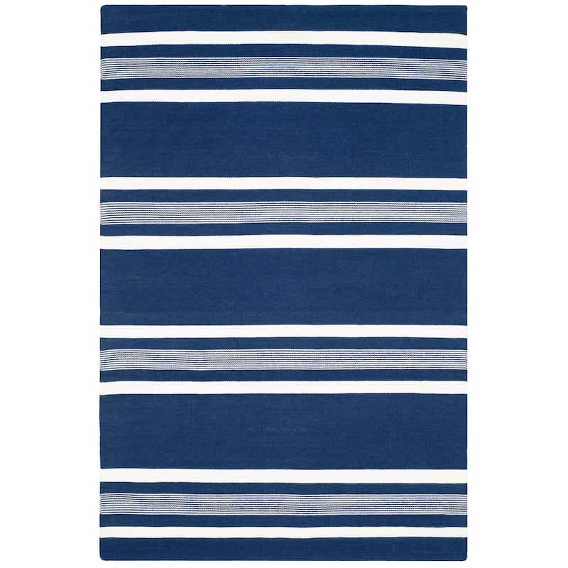 Lauren Ralph Lauren Hanover Stripe Nautical & Coastal Polyester Rug - 4' x 6' - Navy