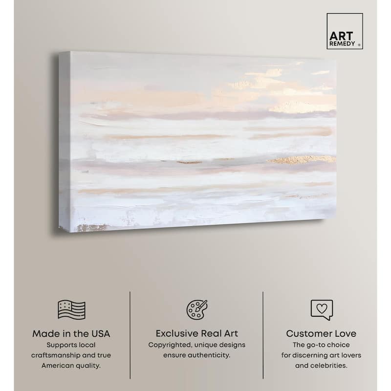 Gilded Dawn Canvas by Art Remedy, Gallery Wrapped