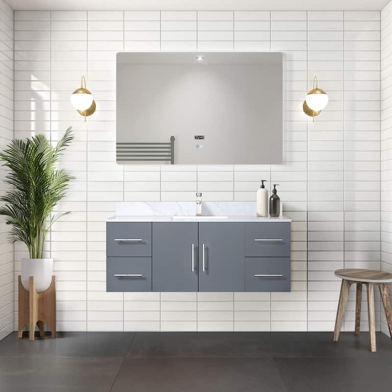 Geneva 48 in. W x 22 in. D Navy Blue Bath Vanity