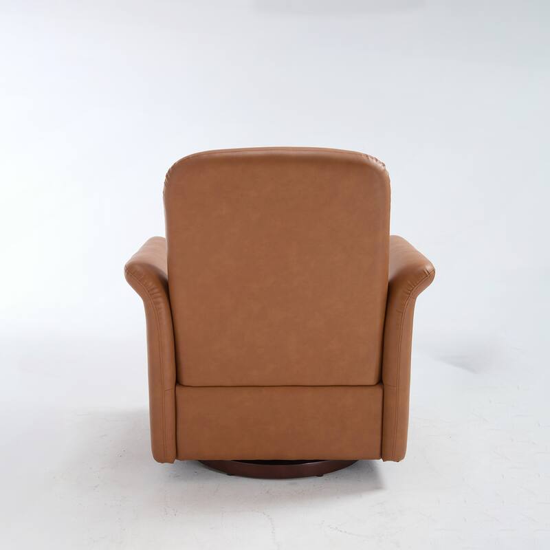 Modern Barrel Armchair with Wood Base