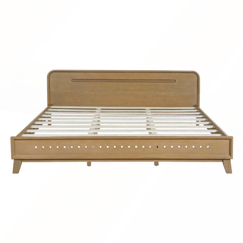 Pine Solid Wood Bed with Timeless Design Easy Assemble