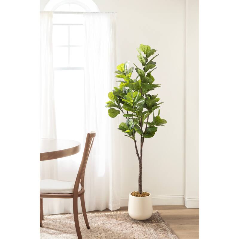 Kate and Laurel Fidmont Faux Fiddle Fig Tree