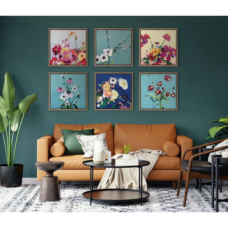 Kate and Laurel Sylvie Stand Out In Yellow Framed Canvas by Emma Daisy