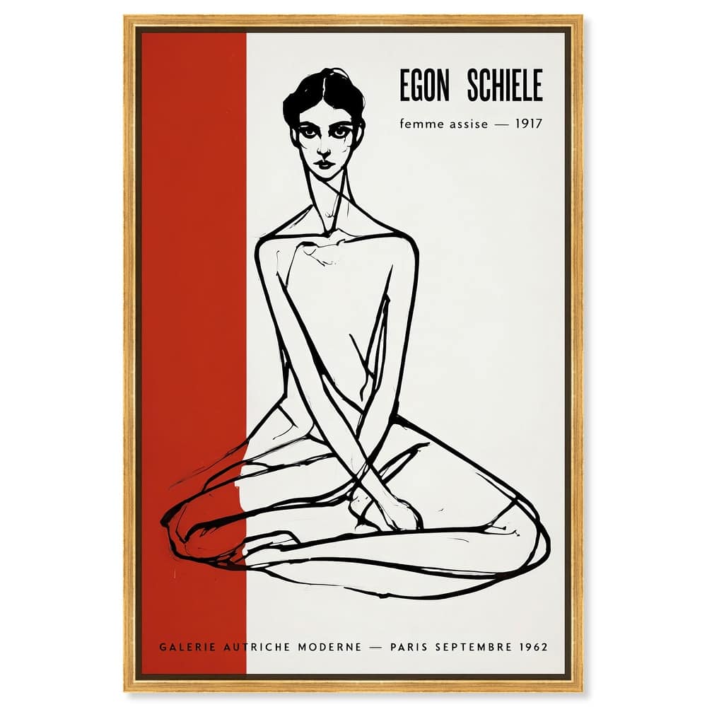 Schiele's Red and White Canvas by Art Remedy