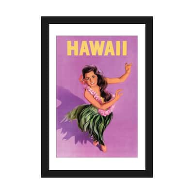 iCanvas "Hawaiian Hula Girl Vintage Travel Poster" by Piddix