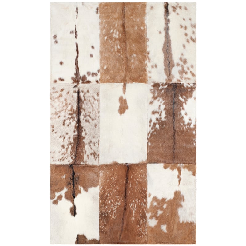SAFAVIEH Handmade Studio Leather Burgi Modern Leather Rug
