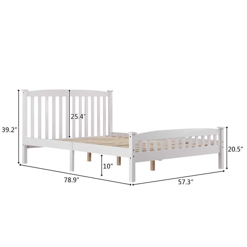 Vertical Wood Platform Bed With headboard