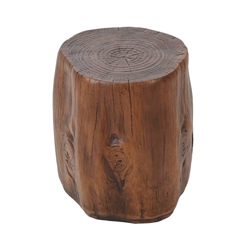 Christopher Knight Home - Terra Rustic Tree-Stump MGO Side Table in Dark Wood Grain - 17.32"W x 15.16"D x 16.54"H