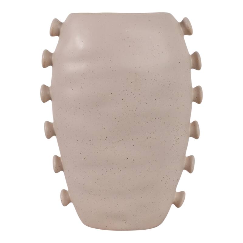 Stoneware Vase Statement-Making Tall Unique Side Detailing Home Decor