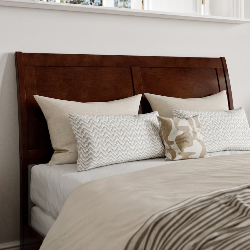 Portland Full Size Foundation Bed with Matching Footboard in Walnut