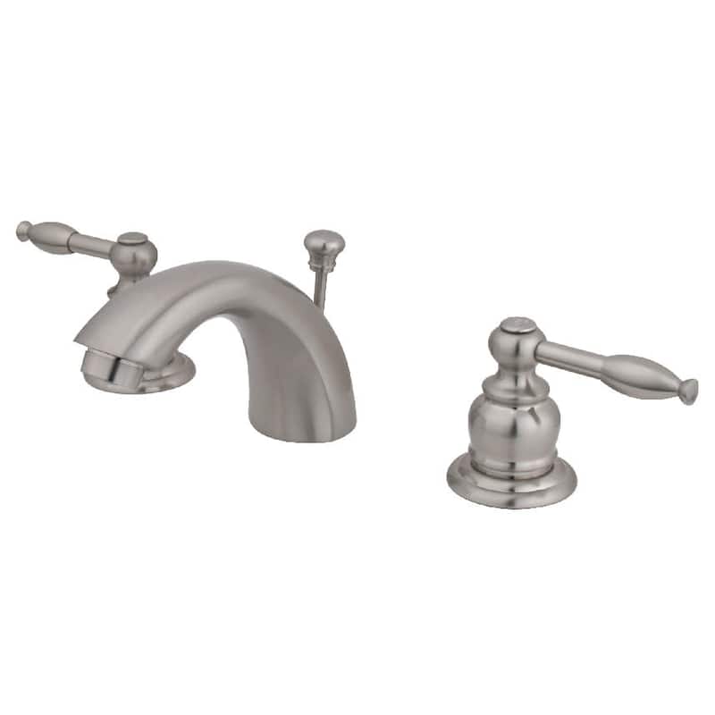 Kingston Brass Knight 1.2 GPM Widespread Bathroom Faucet with Pop-Up - Brushed Nickel